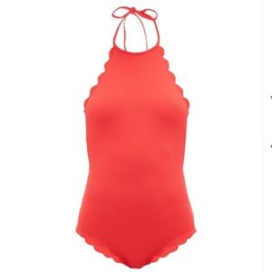 Marysia Mott halterneck scalloped-edge one piece